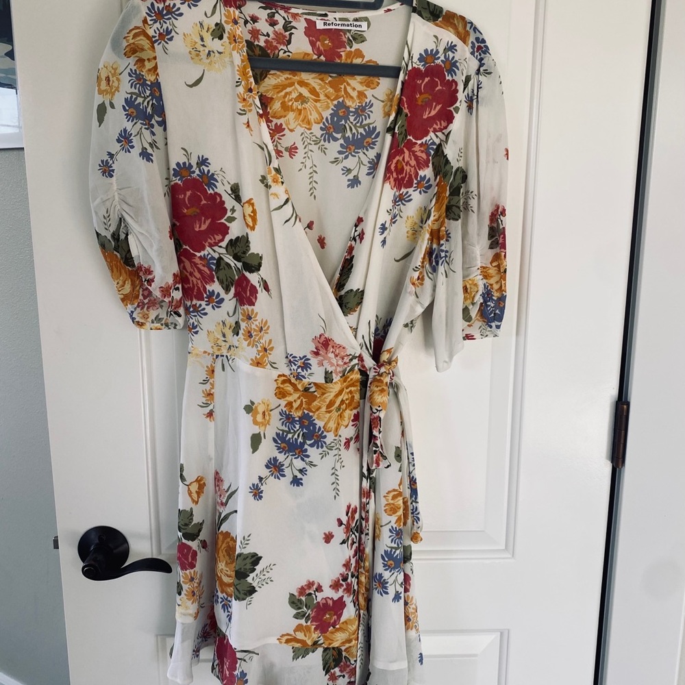 Reformation wrap mini dress!
